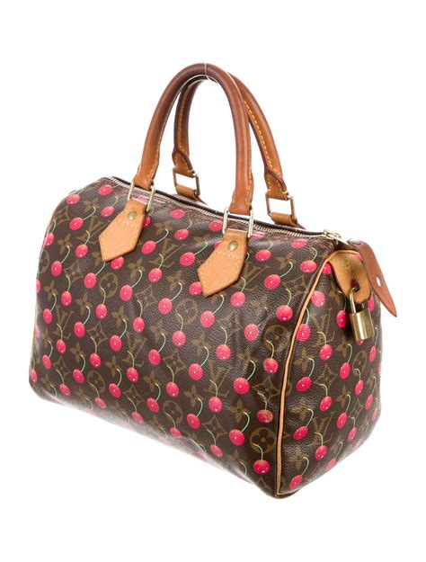 LOUIS VUITTON Monogram Cerises Speedy 25 .